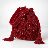 Rosa Potli Bag with Handle - Red DBP