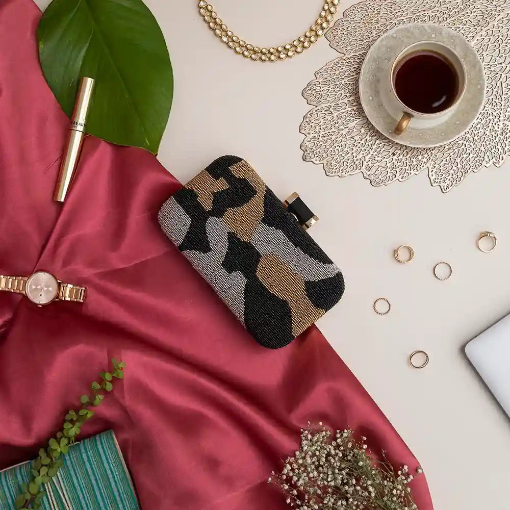 Patcher Hand Embroidered Clutch