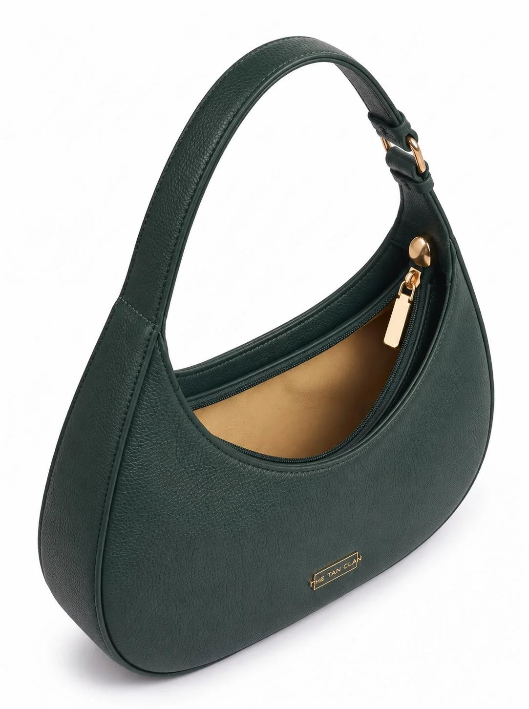 Blair Green Croc Textured Shoulder Bag