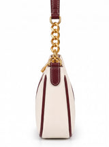 Elle Burgundy Colorblock Chain Strap Shoulder Bag