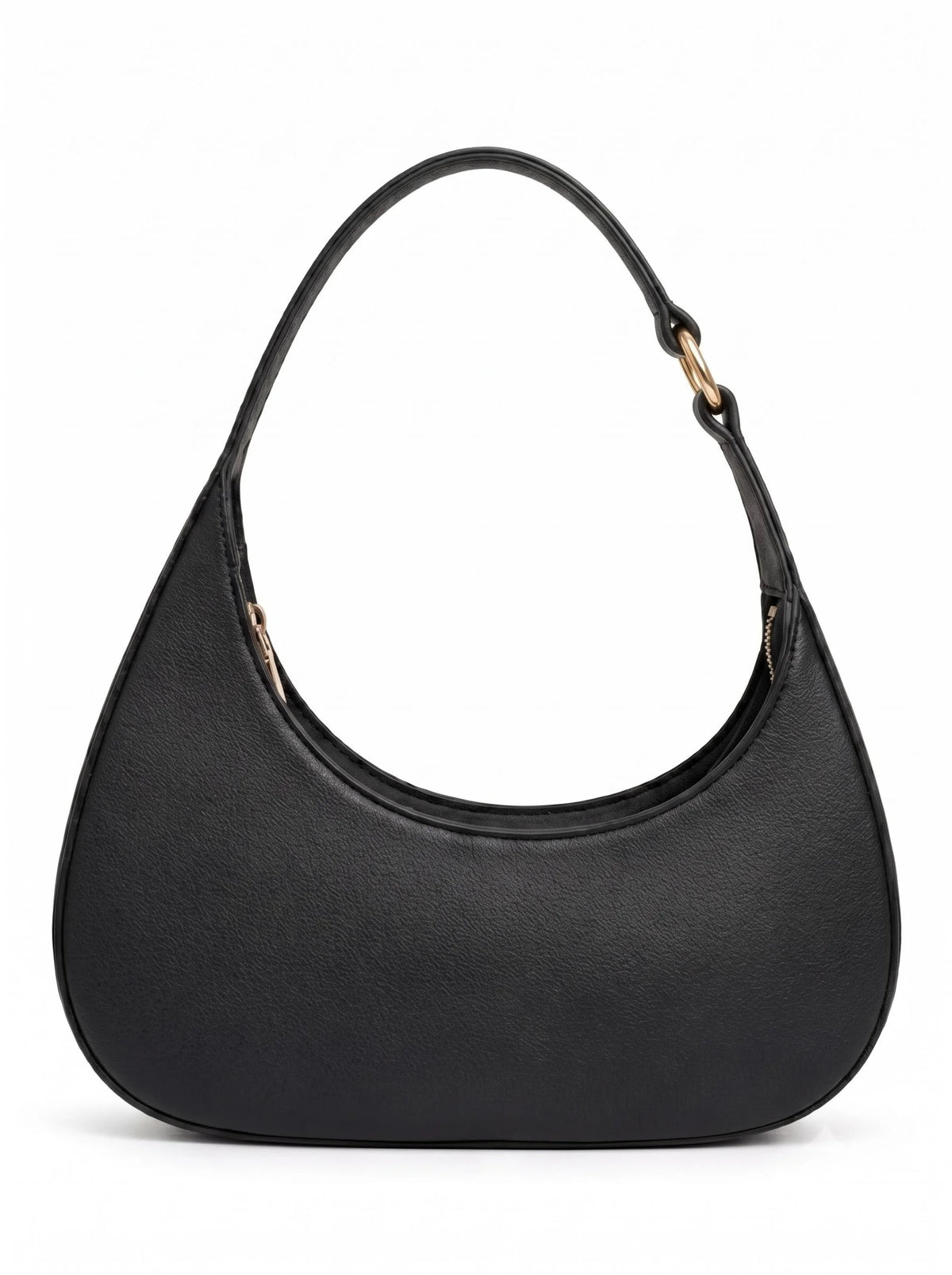 Blair Black Croc Textured Shoulder Bag