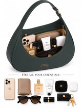 Blair Green Croc Textured Shoulder Bag