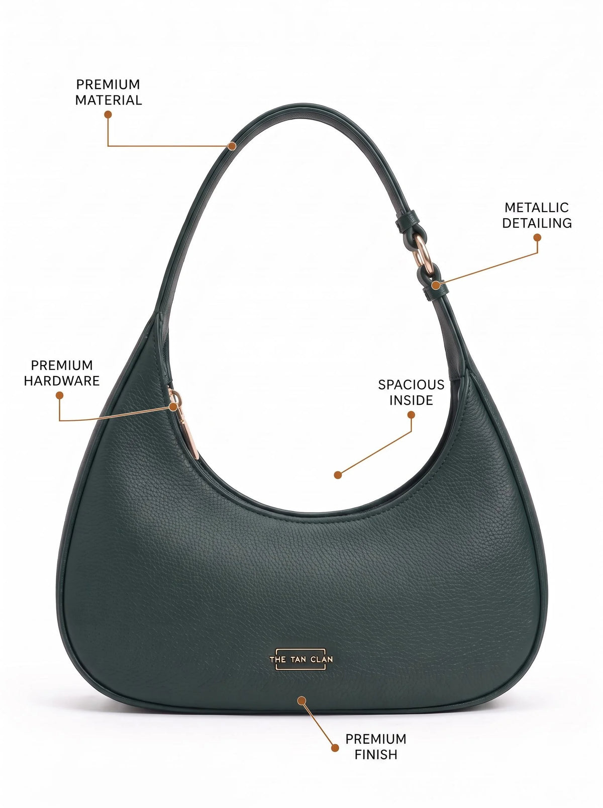 Blair Green Croc Textured Shoulder Bag