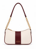 Elle Burgundy Colorblock Chain Strap Shoulder Bag
