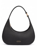 Blair Black Croc Textured Shoulder Bag