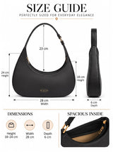 Blair Black Croc Textured Shoulder Bag