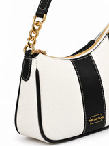 Elle black colorblock chain strap shoulder bag with gold chain detail and logo from THE TAN CLAN.