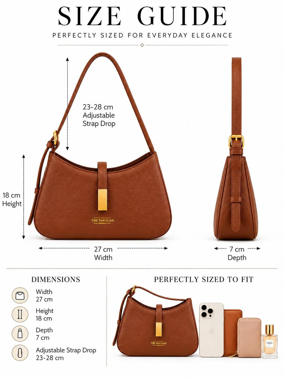 Dune Tan Textured Baguette Shoulder Bag with Adjustable Strap