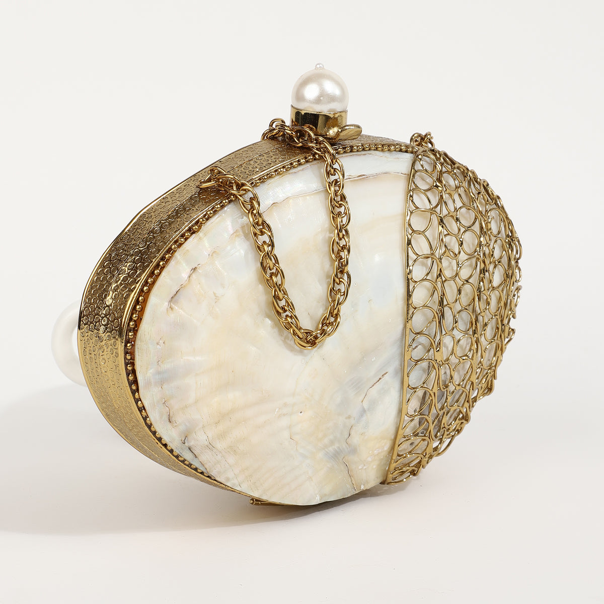 Seep Mother of  Pearl Clutch