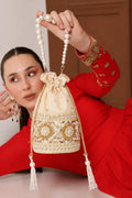 Ama Potli Bag with Pearl Handle