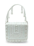 Megan White Flap over Bag
