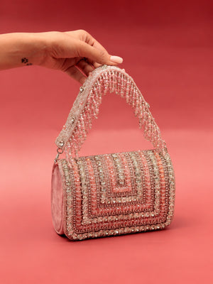 Nysa Embellished Flap over Clutch Bag