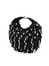 Bella Black Multicolor Half Moon Batua Bag by The Tan Clan featuring a stylish, compact design with multicolor accents.