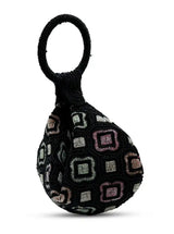 Luna Black Half Moon Batua Bag by The Tan Clan featuring a sleek black crescent-shaped design and adjustable strap.