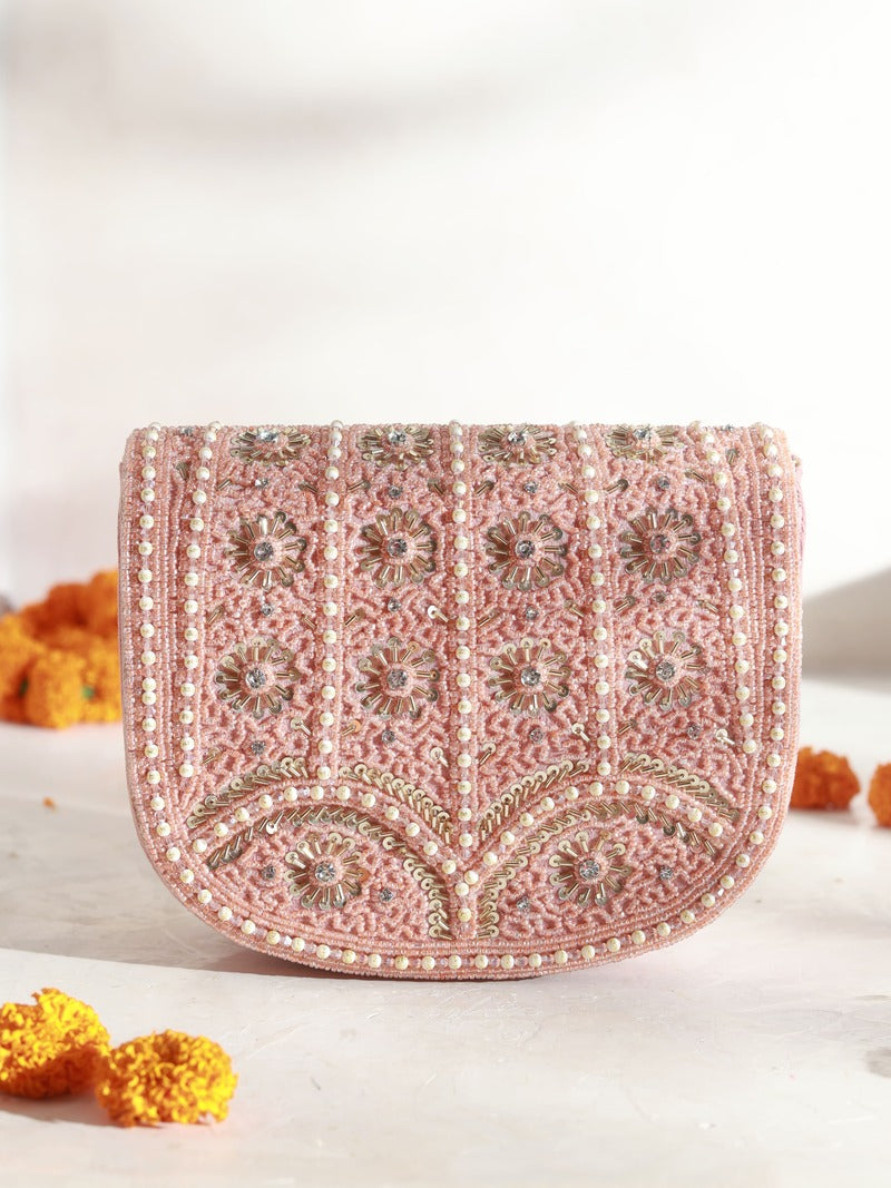 Kavya Gold flap-over bag with handle from The Tan Clan, featuring a stylish gold finish and spacious interior for everyday use.