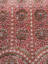 Pink Kavya flap-over handbag with handle by The Tan Clan, featuring a stylish design and beige accents.