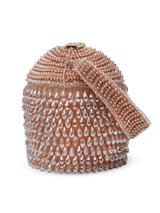 Black Emma round embellished bag with handle by The Tan Clan, featuring decorative details and a stylish design.