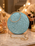 Dazzle Blue Sequined Round
