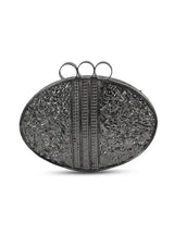 Nina Brass Clutch by The Tan Clan featuring a sleek brass design and compact style, perfect for evening occasions.