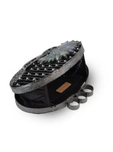 Nina Brass Clutch by The Tan Clan featuring a sleek, metallic finish and compact design for elegant evening use.
