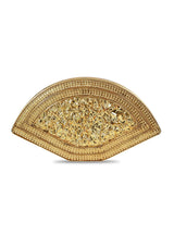 Multicolor brass clutch bag by The Tan Clan with a stylish, compact design and metallic finish for elegant occasions.