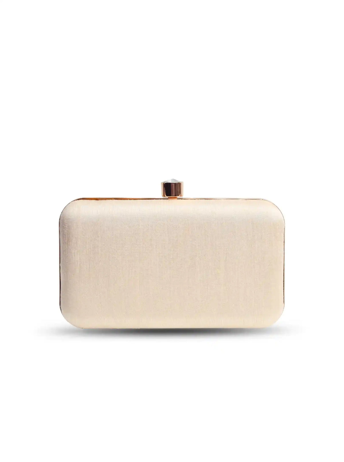 Beige Aabish hand-embroidered clutch bag with intricate embroidery from The Tan Clan, featuring a stylish, elegant design.