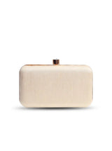 Beige Aabish hand-embroidered clutch bag with intricate embroidery from The Tan Clan, featuring a stylish, elegant design.