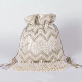 Amaal Potli Bag with Handle by The Tan Clan featuring intricate embroidery and a traditional design.