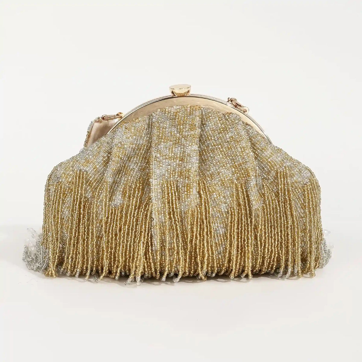 Tan Clan Amour Batua bag featuring a detachable handle, stylish design, and compact size for versatile daily use.