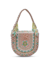 Tan Clan Amulya flap-over bag with handle, stylish leather accessory featuring a secure flap closure and durable strap.
