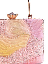 Aqua lavender casket clutch by The Tan Clan featuring a sleek design and elegant finish.