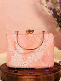 Aqua Orange Casket Clutch