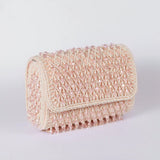 Blush flap over bag with handle from The Tan Clan, featuring a stylish design and spacious interior for everyday use.