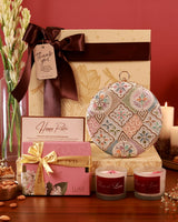Celebrate Her Hamper Mughal by The Tan Clan, featuring elegant packaging and luxurious beauty products in a sophisticated gift set.