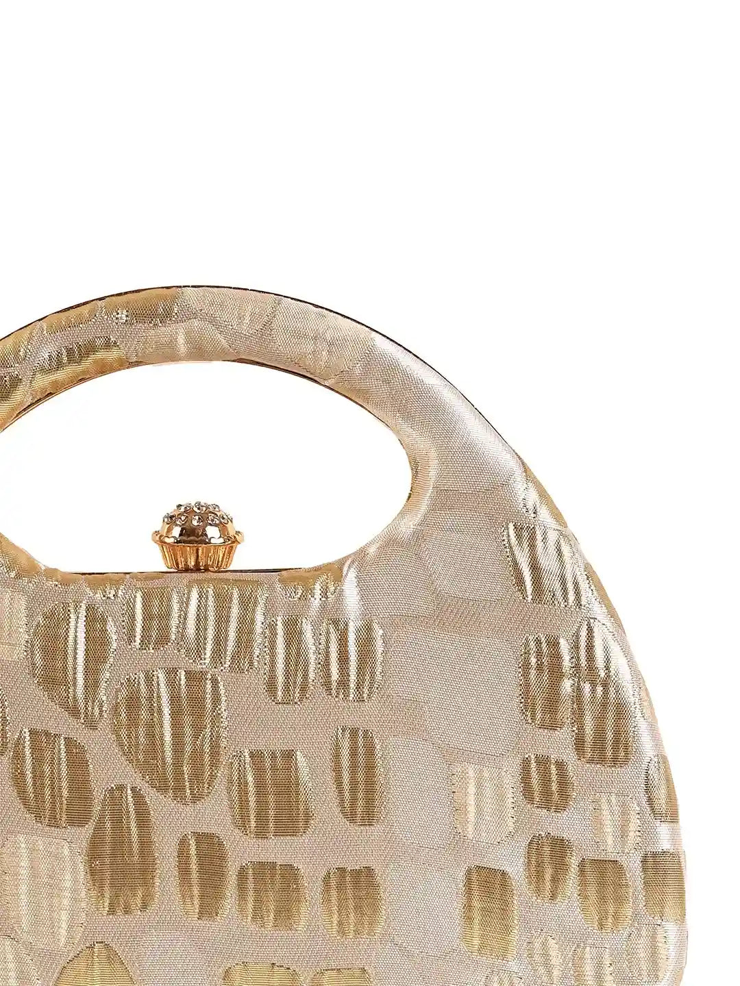 Beige Coral Arc clutch purse by The Tan Clan featuring a sleek design and minimalist style, perfect for elegant occasions.