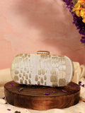 Coral Long Beige Clutch