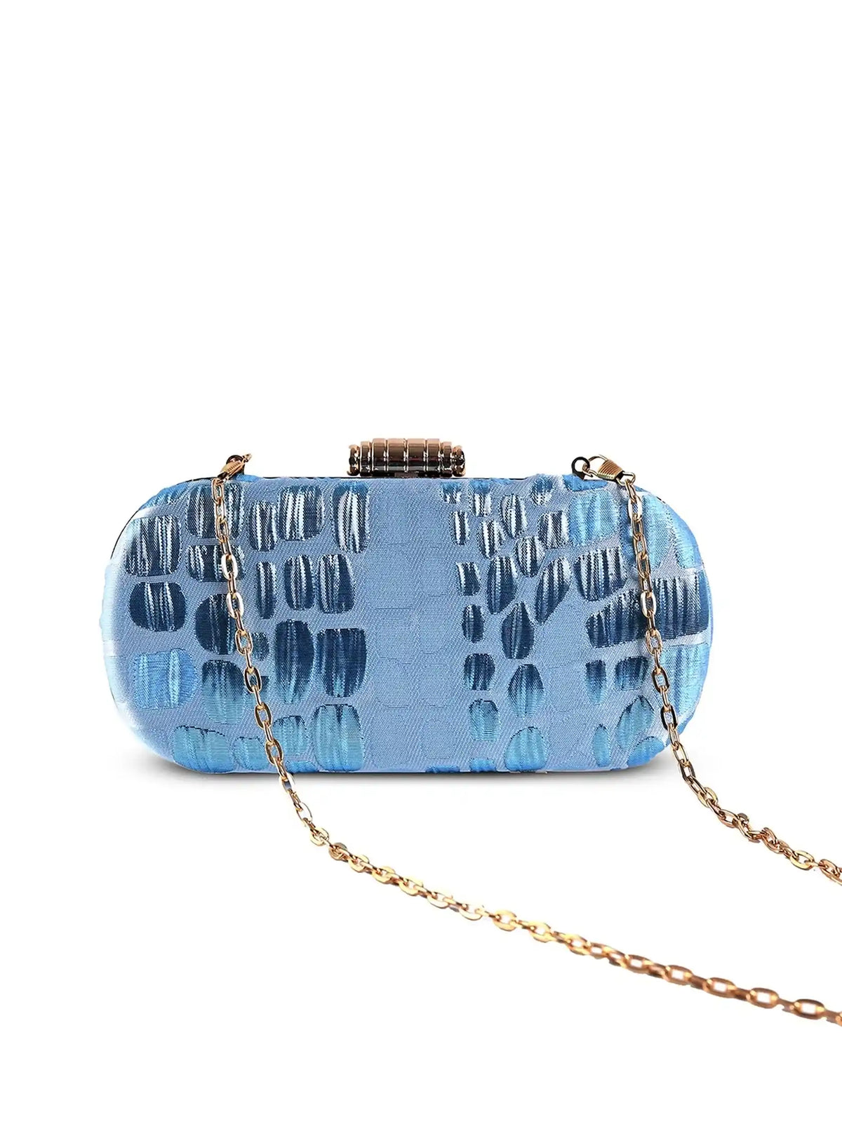 Blue coral long clutch purse by The Tan Clan with sleek design and elegant finish, perfect for evening or special occasions.