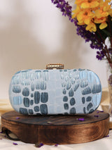 Coral long blue clutch purse by The Tan Clan featuring a sleek design and elegant style for accessories and evening wear.