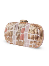 Coral long peach clutch by The Tan Clan featuring a sleek design, zipper closure, and elegant style for special occasions.