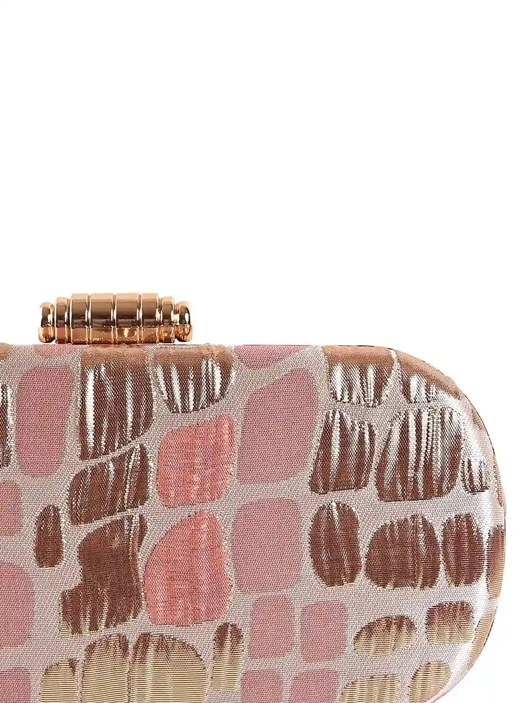 Coral long peach clutch purse by The Tan Clan with a sleek design and elegant strap, perfect for evening or special occasions.