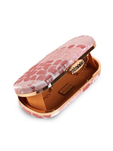 Pink coral long clutch bag by The Tan Clan with a sleek design and elegant texture, perfect for stylish accessories.