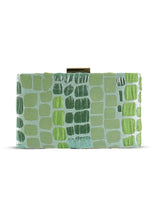 Coral Sleek Green Clutch by The Tan Clan, stylish small handbag with clean design and vibrant coral-green color.