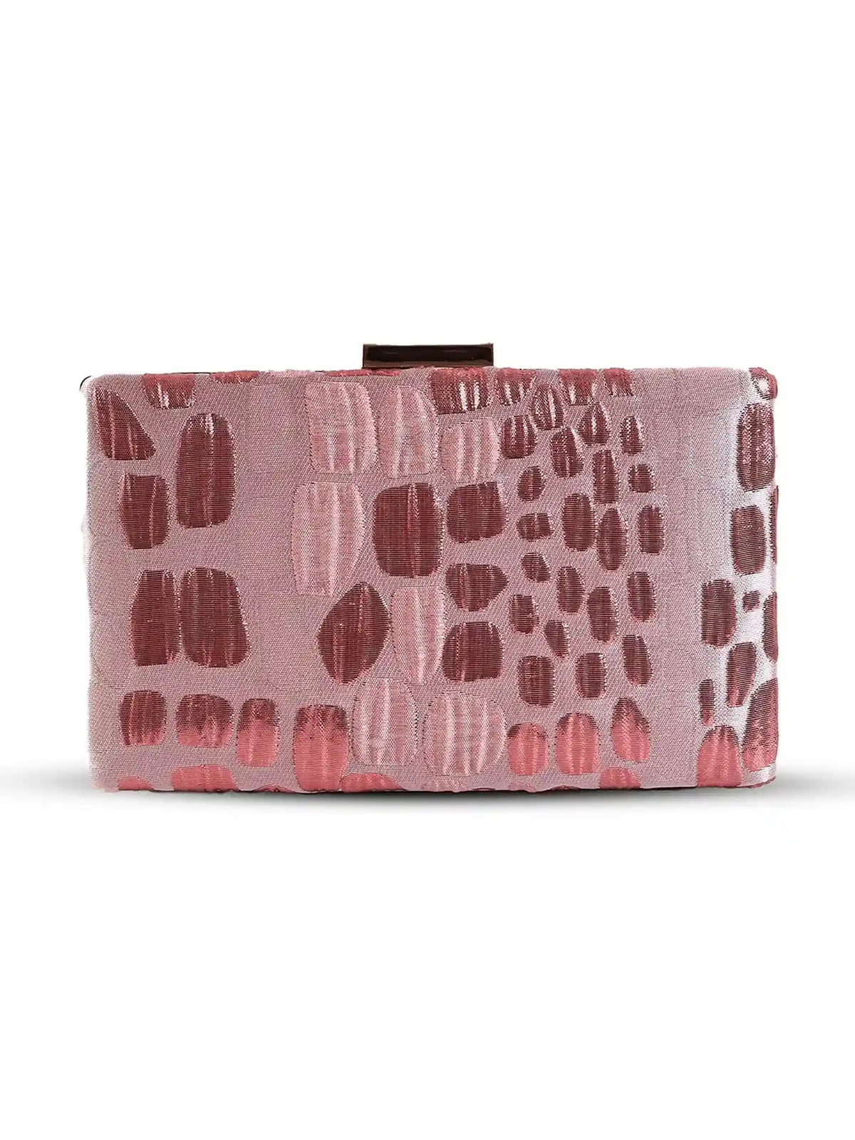 Coral sleek pink clutch bag from The Tan Clan with a smooth finish, compact design, and elegant style for evening or casual use.