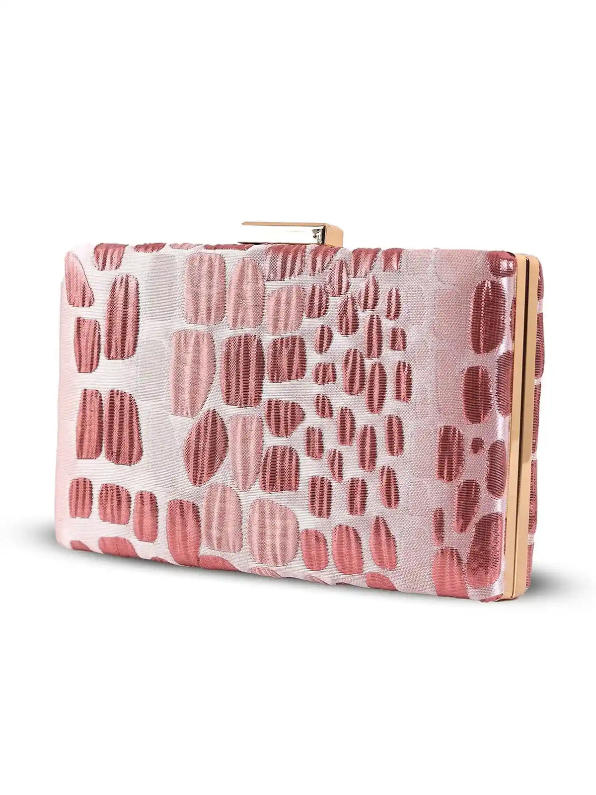 Coral pink sleek clutch bag by The Tan Clan with a smooth finish and compact design, ideal for evening or special occasions.