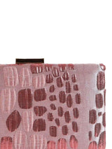 Coral pink sleek clutch bag by The Tan Clan, with a smooth finish and compact design, perfect for evening or special occasions.