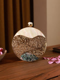 Crescent Round Mother of Pearl Clutch