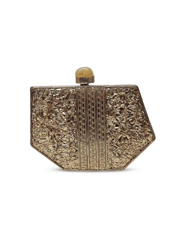 Multicolor Mother of Pearl Emily clutch by The Tan Clan featuring a sleek, elegant design with iridescent, multihued surface.