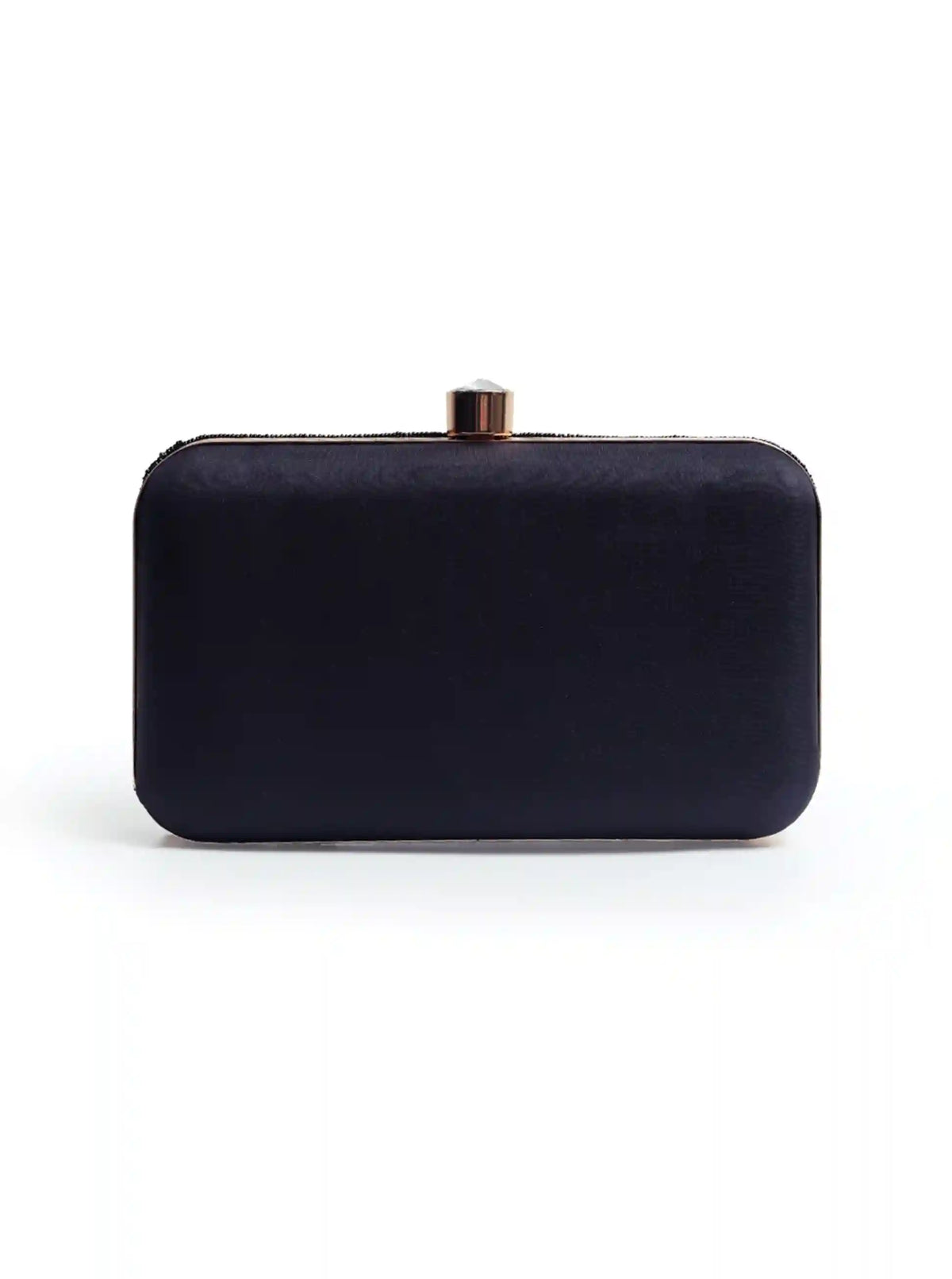 Black embroidered party clutch by The Tan Clan featuring intricate hand embroidery and a stylish, elegant design for special occasions.