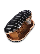 Glow black sequins oval clutch by The Tan Clan with shimmering sequin details and elegant oval shape.