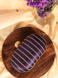 Glow Purple Sequins Oval Clutch